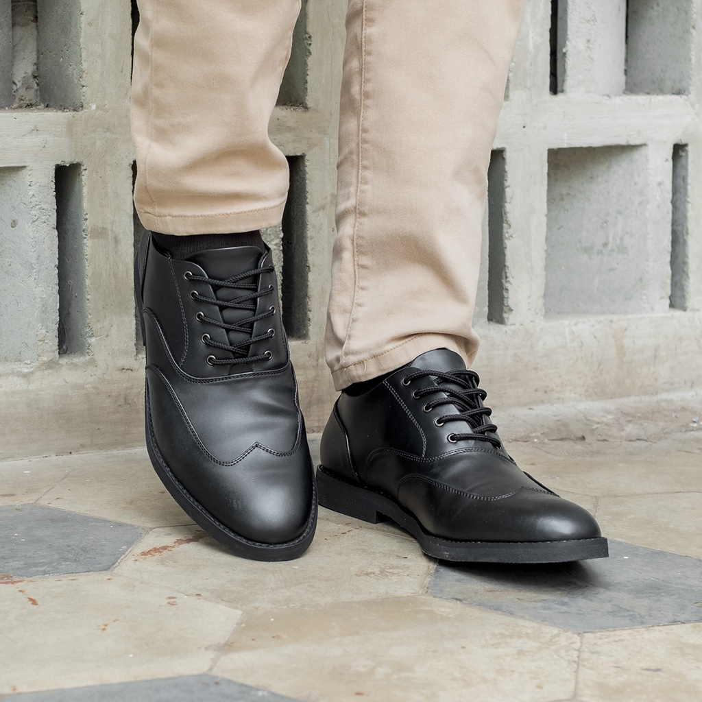 LINGARD BLACK |ManNeedMe x Lvnatica| Sepatu Pantofel Pria Formal / Kantor Oxford Shoes ORIGINAL