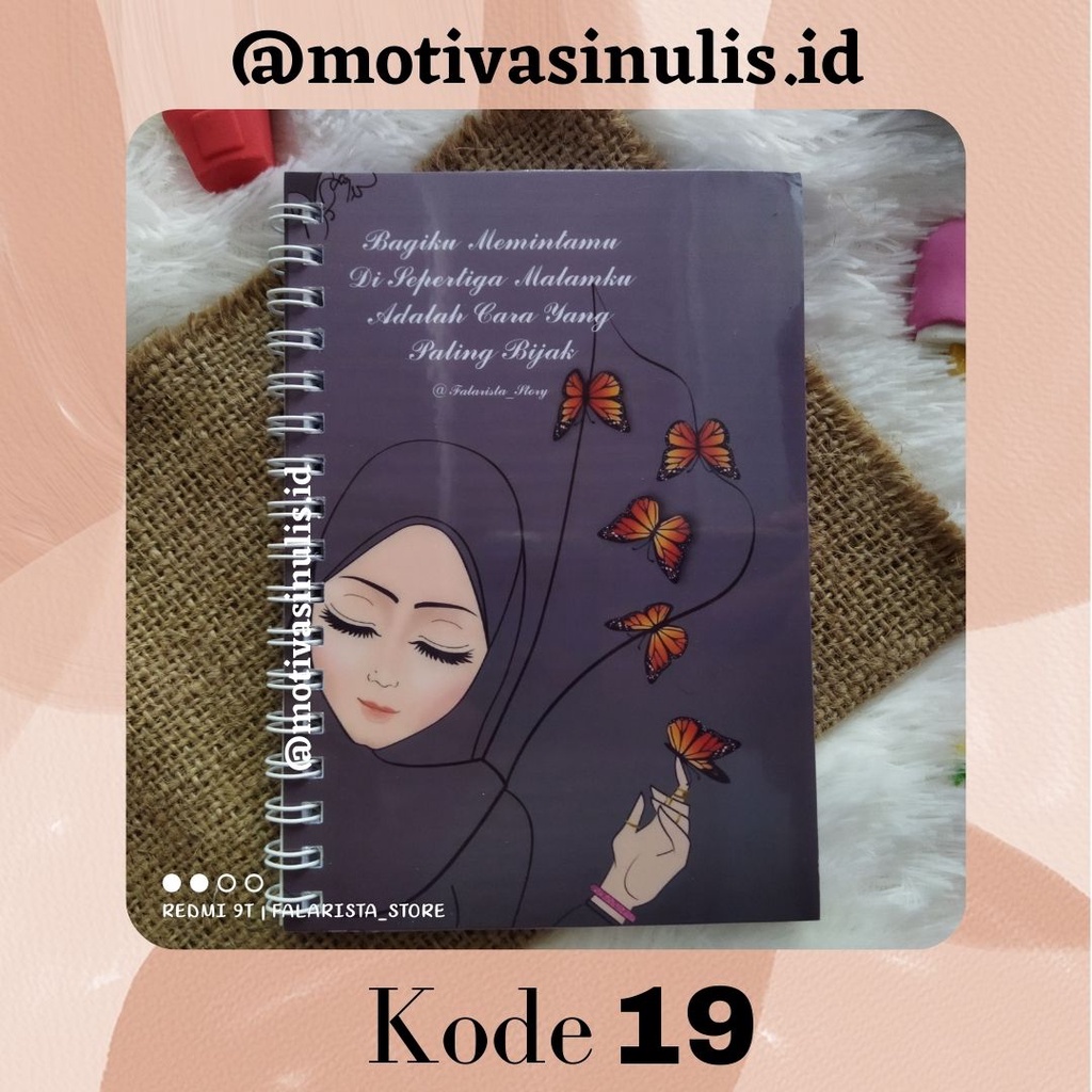 (Standard) NOTEBOOK SPIRAL BLACK LINES Part 2 COVER MOTIVASI / BUKU CATATAN HARIAN-19
