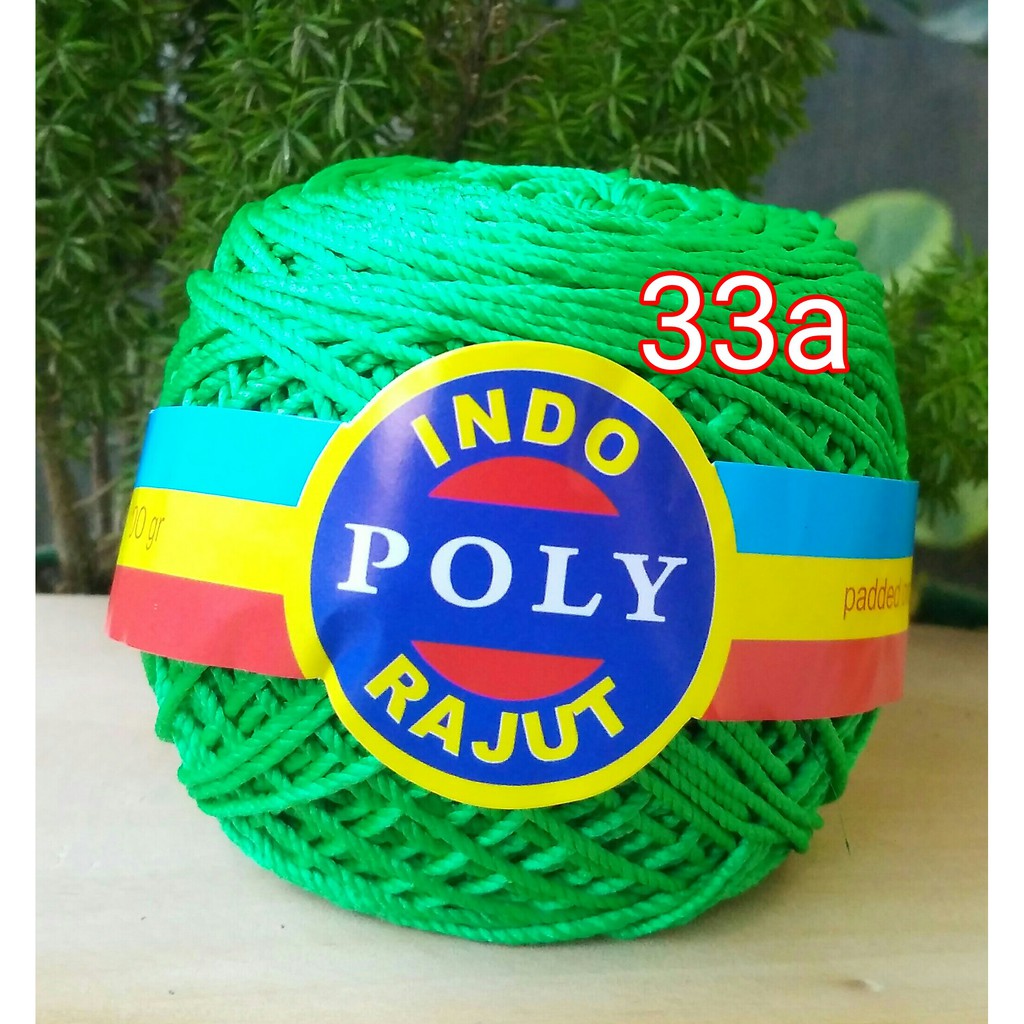 Benang Rajut Poly Indo 33a Hijau Grab