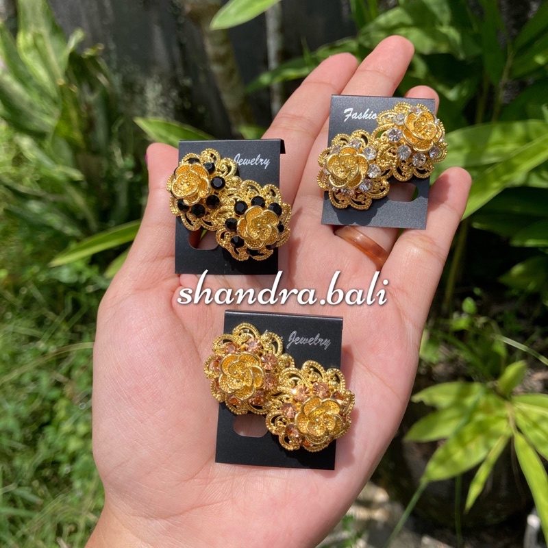 Anting Sumpel / Giwang Alpaka Rose OOTD Kebaya Bali