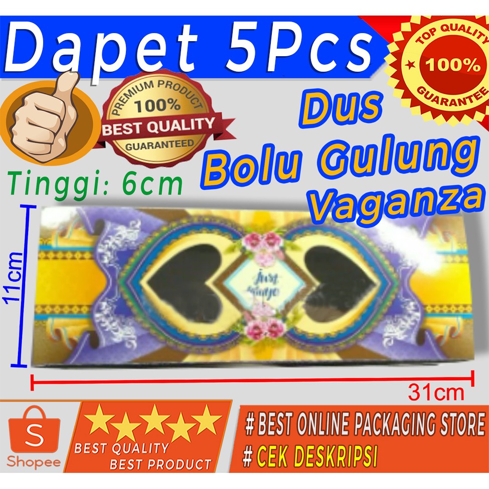 

DUS BOLU / BOX BOLU GULUNG MOTIF VAGANZA UK. 11X31CM ISI 5LBR