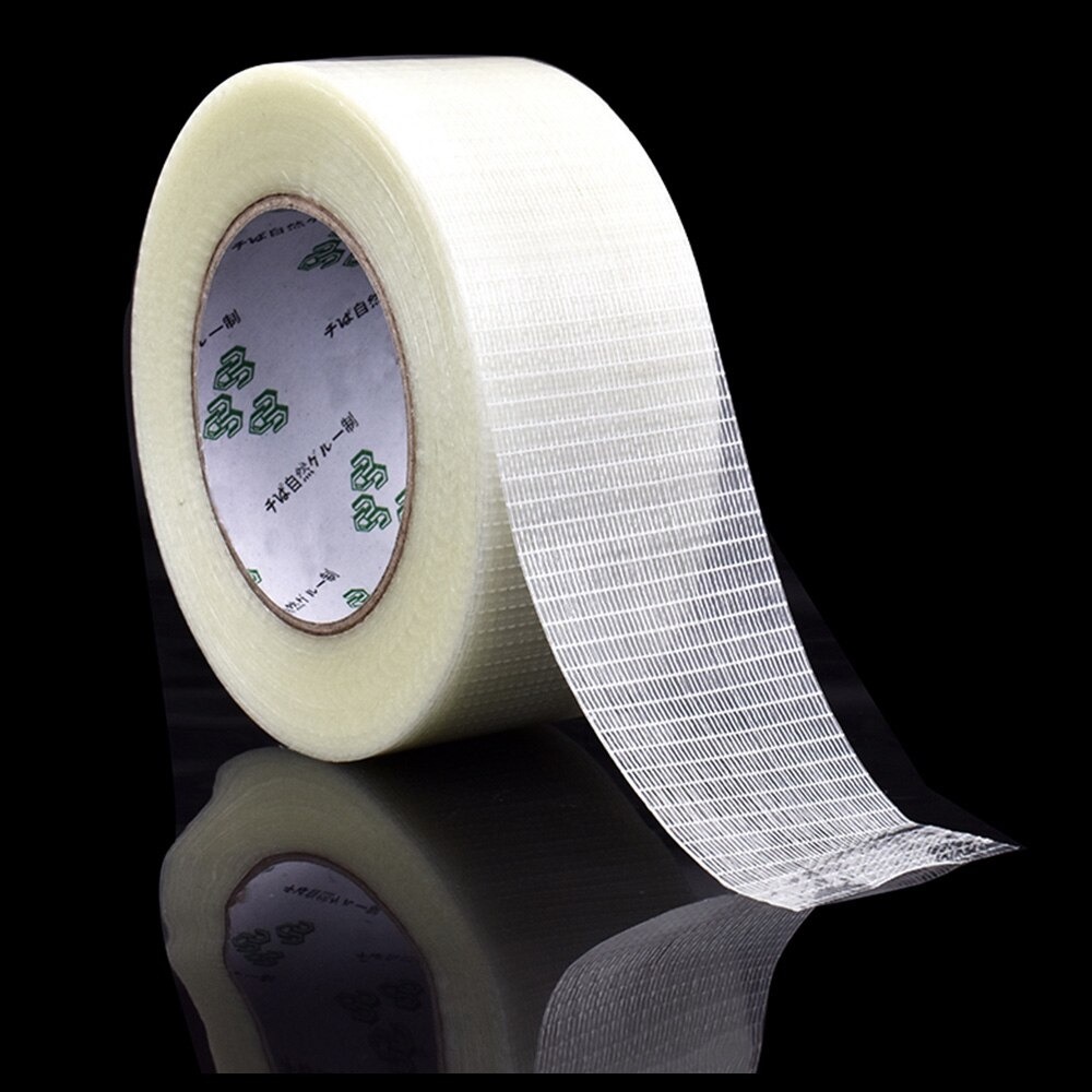 Lakban Super Strong Grid Fiber Tape 20mm 25 Meter - GF25M - White