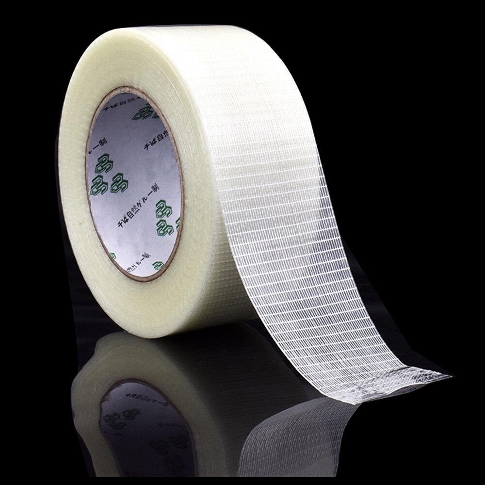 Lakban Super Strong Grid Fiber Tape 50mm 25 Meter - GF25M - White