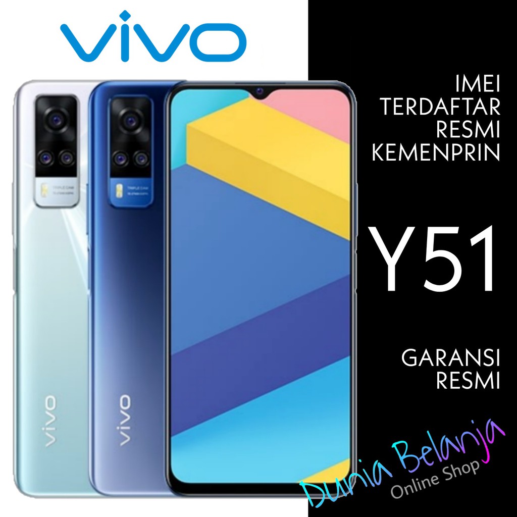 VIVO Y51 8/128 - GARANSI RESMI - HP VIVO Y51 - HP VIVO ANDROID RAM 8GB - HP ANDROID MURAH