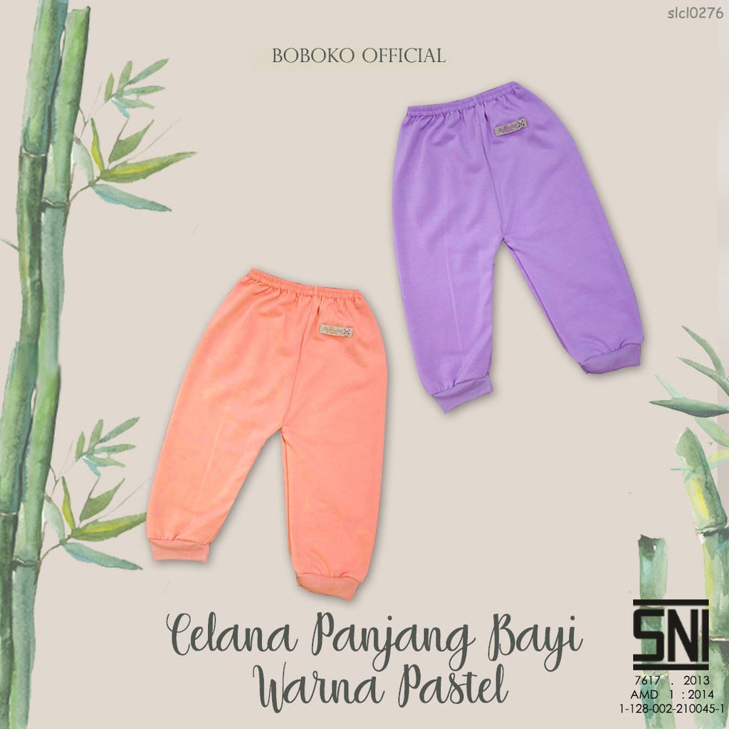 BOBOKO Celana Panjang Bayi Warna Pastel 0-5 bulan