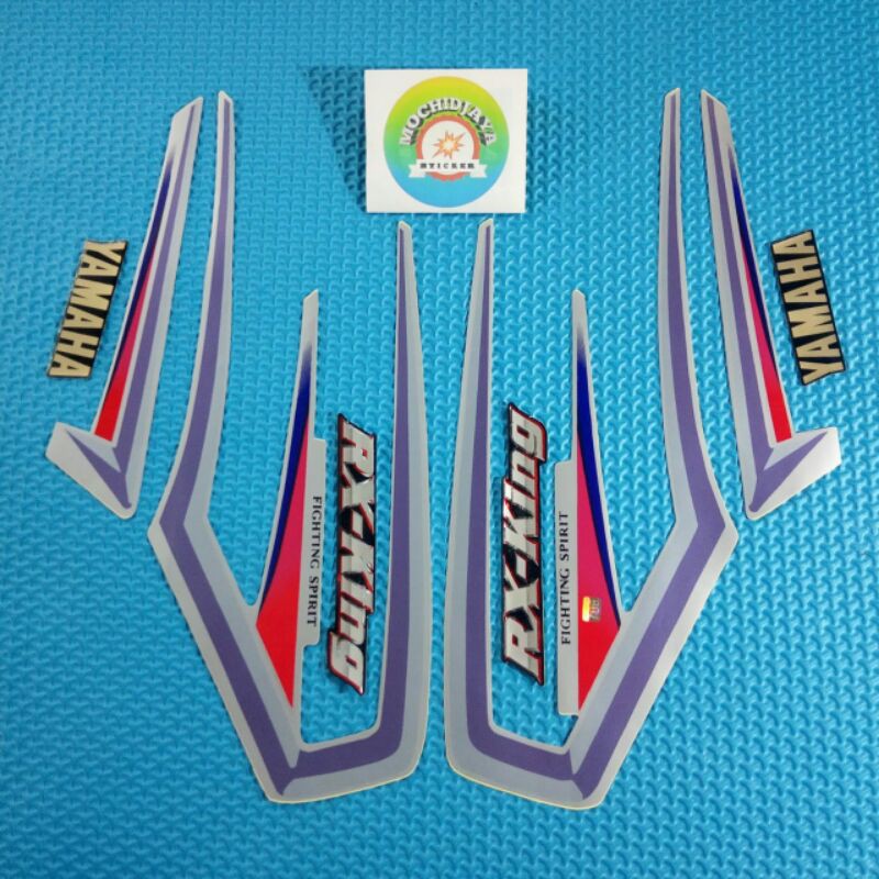 STRIPING RX KING 2001 SILVER SATU SET EMBLEM YAMAHA RX KING TERLARIS TERBAIK