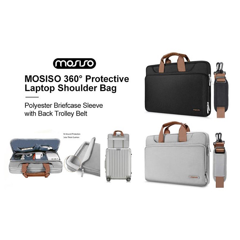 Tas Laptop Selempang Mosiso Shoulder Strap Shockproof Size 13 14 inch