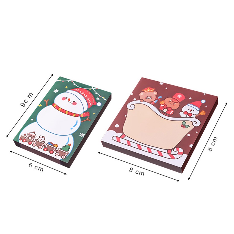 50 Sheets Cute Cartoon Christmas Sticky Notes Student Merry Christmas Memo Pad