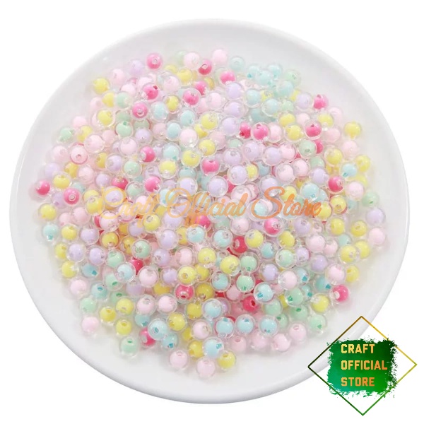 50 Pcs Manik Mote Ice Manik Manik Candy Isi Mute Bahan Membuat Kerajinan DIY