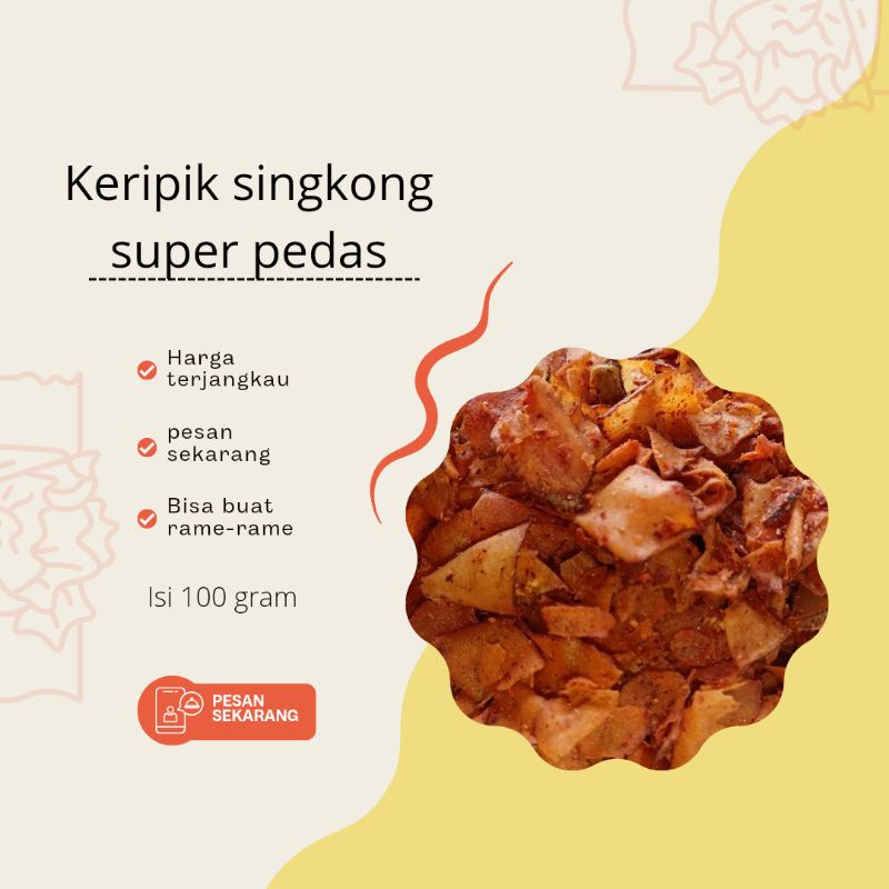 

keripik singkong pedas kripik setan makanan ringan kiloan