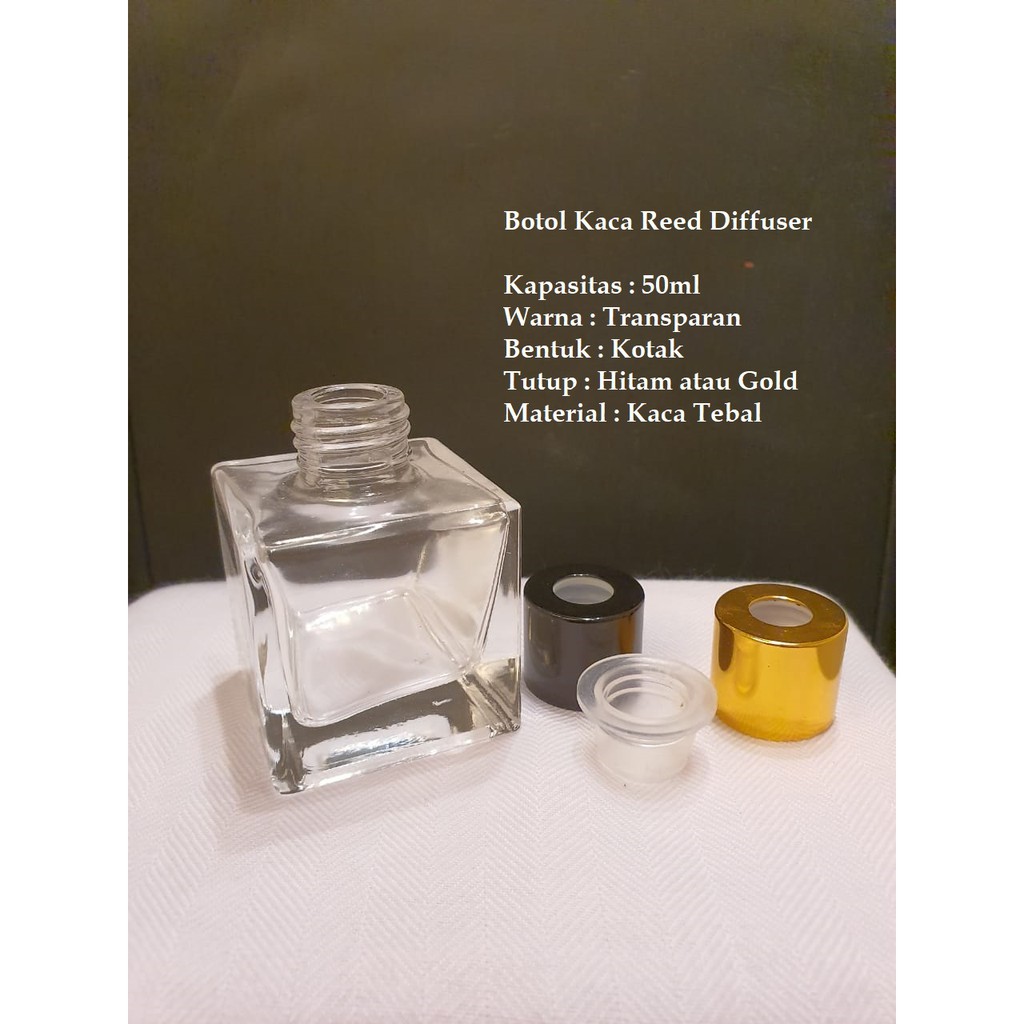 Botol Kaca Reed Diffuser Transparan 50ml