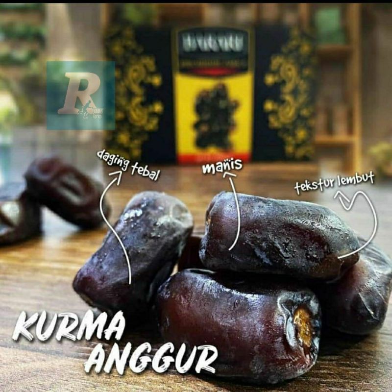 Bam Kurma Anggur Mazafati Dates Kurma Daging Lembut Barari Black