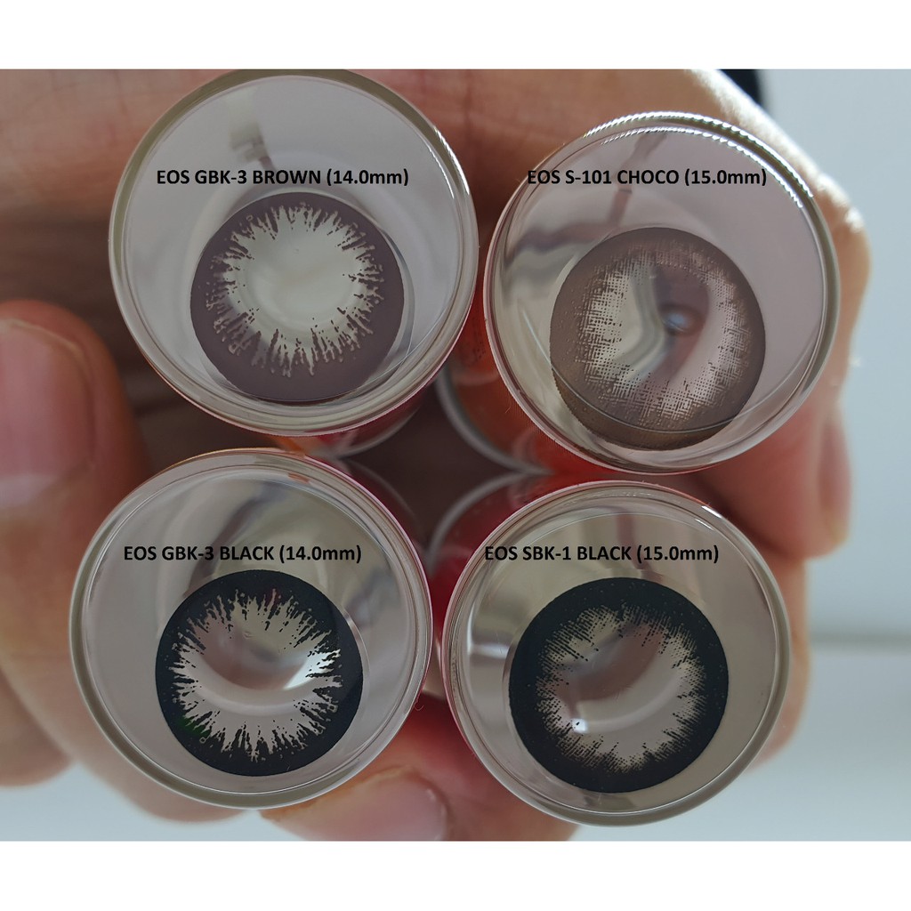 Softlens EOS GBK - 3 Mini Soft Lens Mia Black Hitam Choco Coklat Brown Soflens Minus Murah