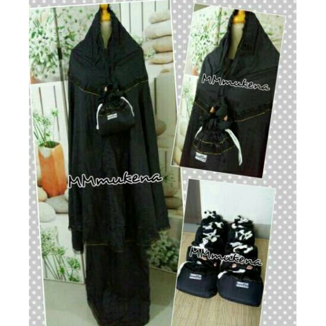Loufie Hitam/Mukena Parasut Loufie Hitam/Mukena Parasut Super/ Mukena Jumbo