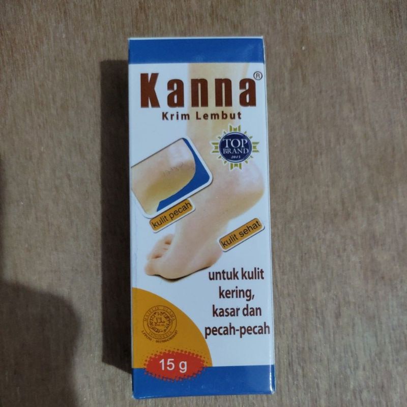 Kanna 15gr  &amp; 30gr krim kaki untuk kulit pecah pecah dan kasar.