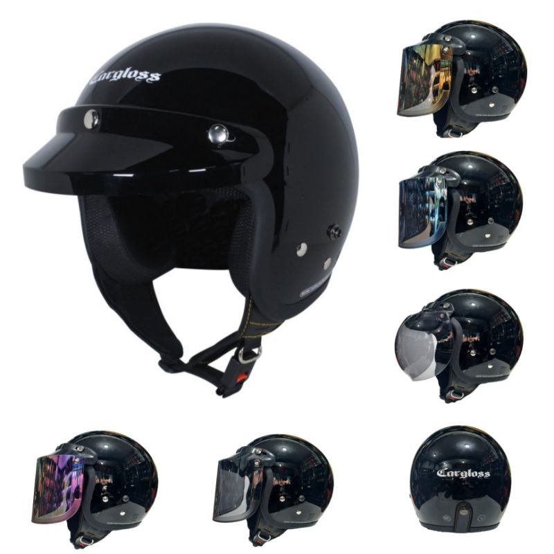 Helm Cargloss Original CFM - HITAM GLOSSY