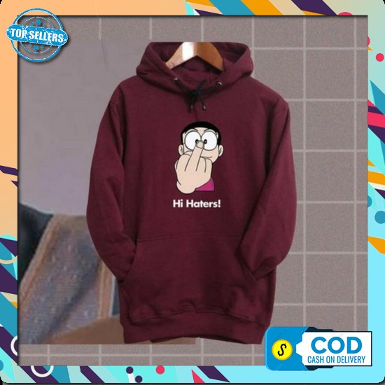 Sweater - Sweatshirt - Martin Garrix Jaket Hoodie Sweater Nobita Hi Haters Hoodie Anime Meme Pria Wa