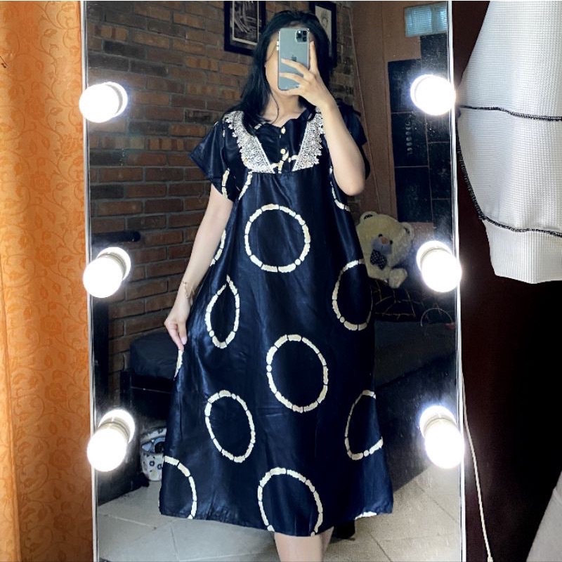 Sapasara - Daster Bali / Daster Payung Renda bahan Rayon Adem LD 110 Selutut Busui Friendly Etalase 2