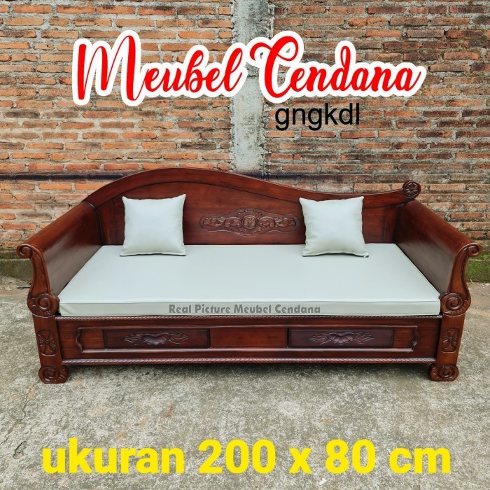 Kursi Sofa Bale Bale plus Matras Busa, Kursi Bale Bale Kayu Jati