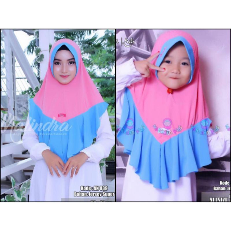 HIJAB MALINDRA COUPLE IBU & ANAK ORIGINAL BERLABEL ARETHA HIJAB