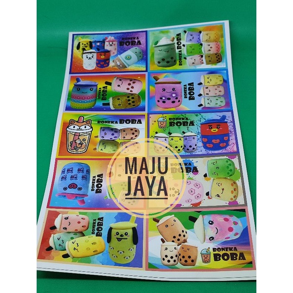 Stiker Boba isi 20 lembar Grosir