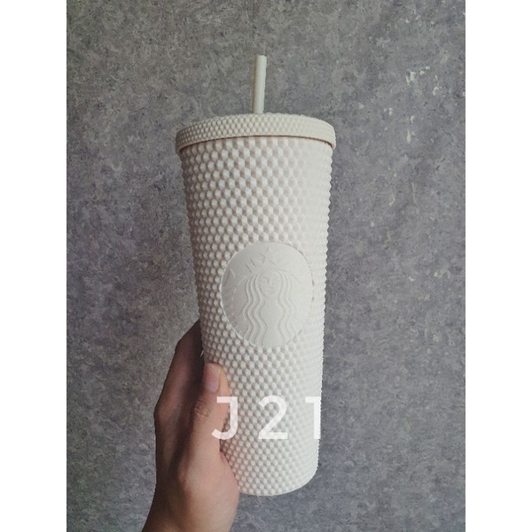 Starbucks Bling Tumbler Studded White - Cold Cup