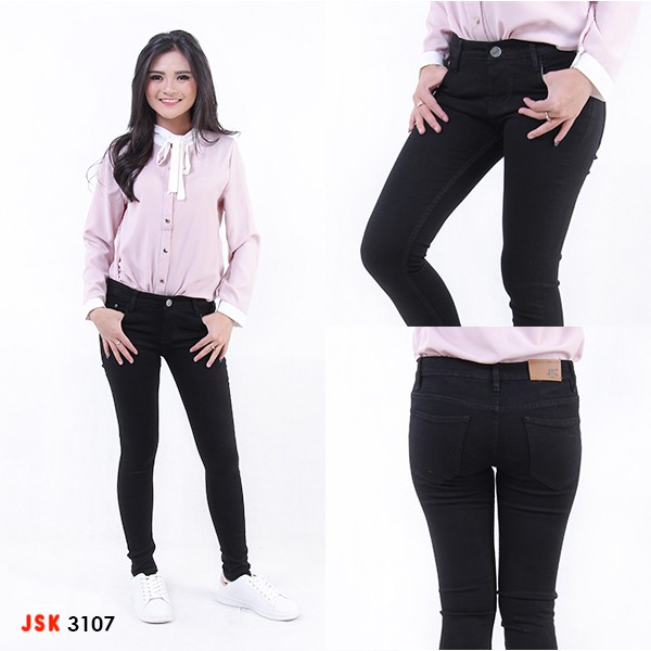 Celana Panjang Skinny Jeans Wanita / Soft Jeans / Jumbo / Big Size / JSK 3107 Modis