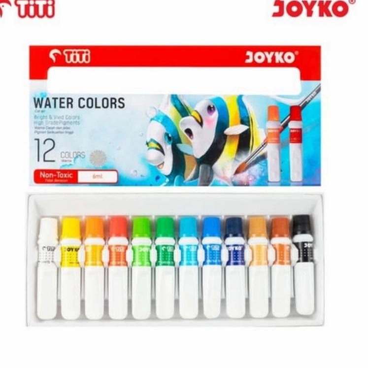 

[FiP ㊑] Cat Air/Water colour 12 warna Joyko TiTi WAC-6ML-12C ( 1 set ) |Ready.stok