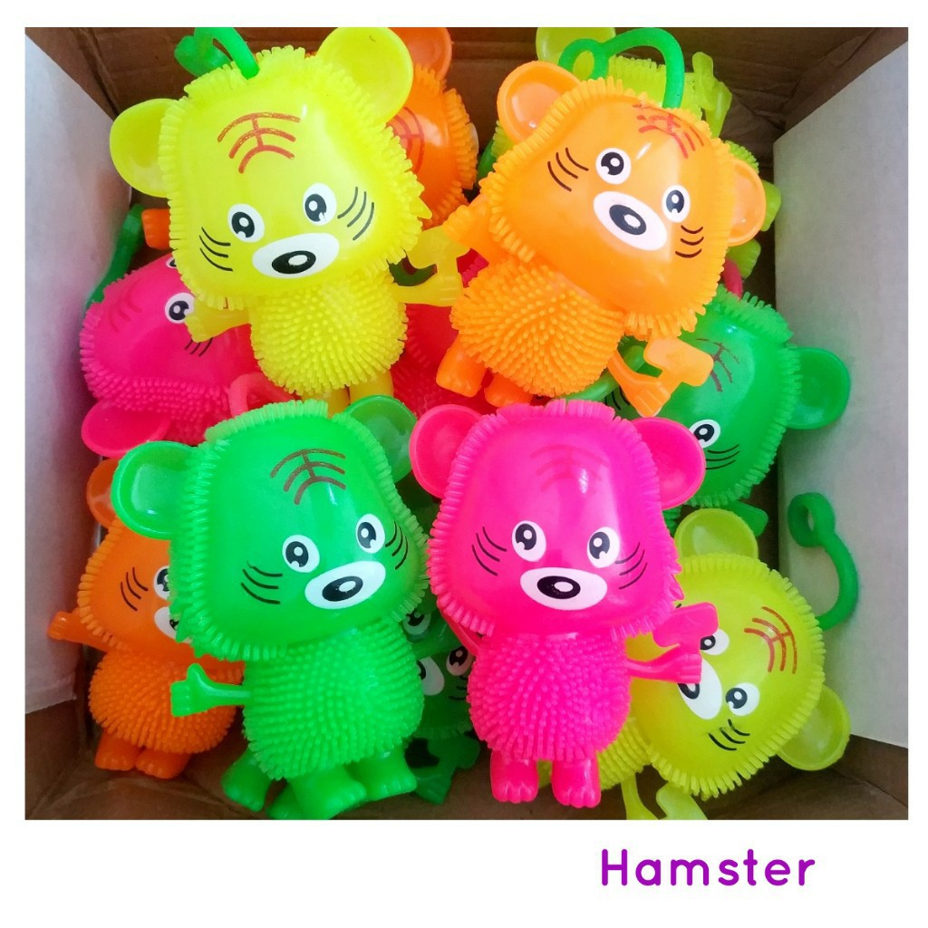Mainan Bayi Anak Ncit Ncitan Lampu Yoyo Jelly Ubur Ubur Puffer Ball-Hamster