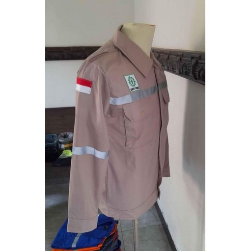 SERAGAM SAFETY COKLAT SUSU RESLETING