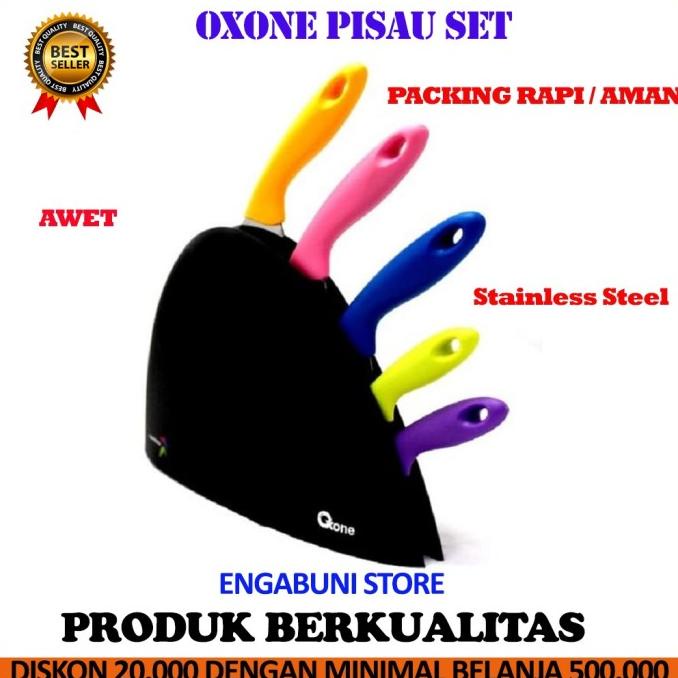 

Pisau Set Oxone Pisau Set Rainbow P4D6 Awet Mudah Dibersihkan Isi 5 Mamazira40