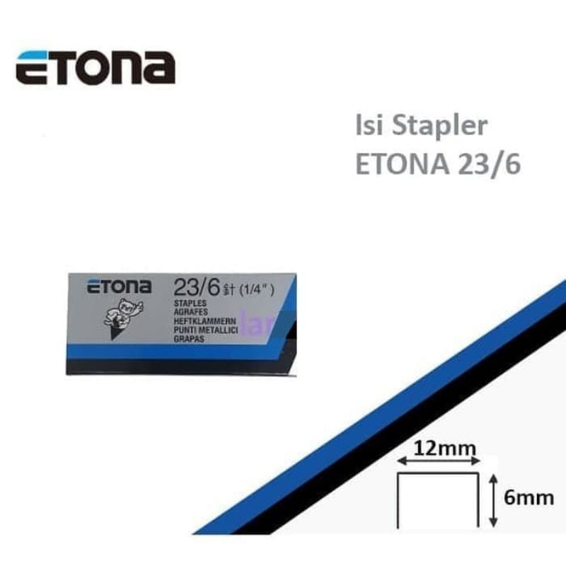 

Staples / Isi Staples Etona 23/6 (1kotak)