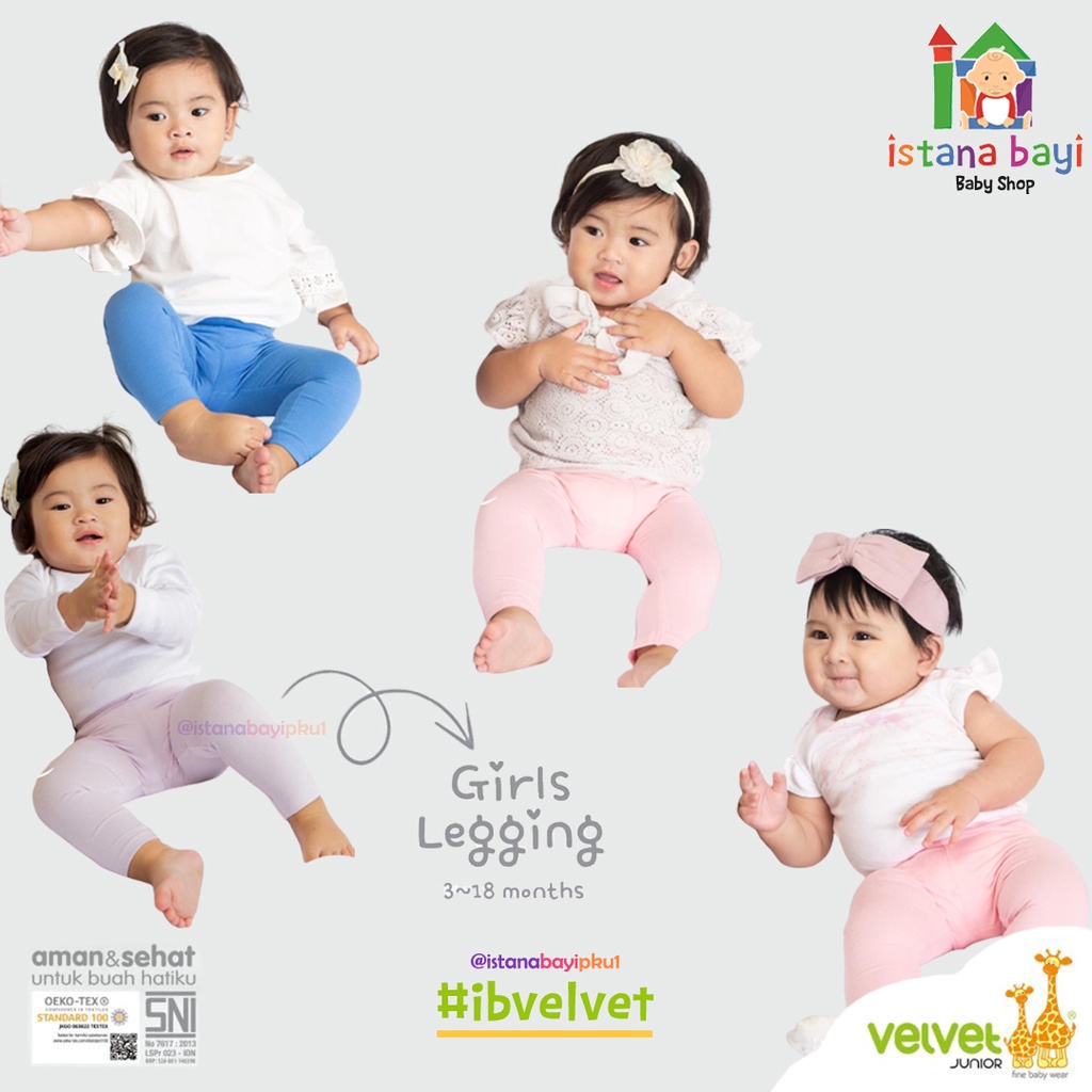 Velvet Junior Legging Anak Girl 2-5 Tahun / Legging Bayi