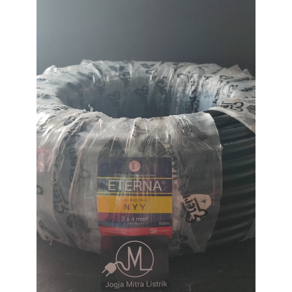 KABEL LISTRIK NYY ETERNA 2X4 / KABEL LISTRIK KAWAT @50 METER