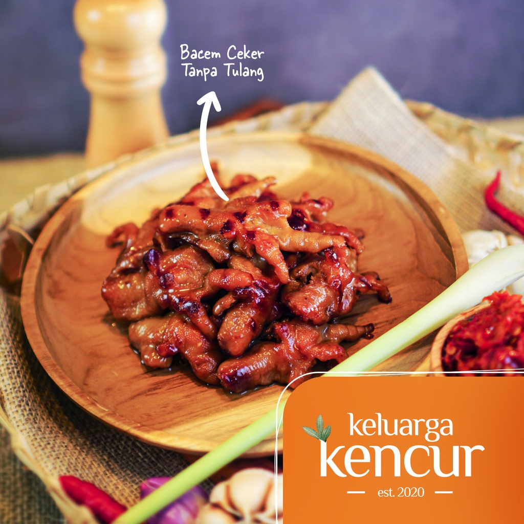 

Bacem Ceker Tanpa Tulang Keluarga Kencur 250 gram - lauk siap makan