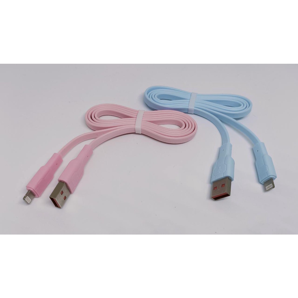 Kabel data 3A Macaron Warni MicroUSB Type-C Lightning termurah