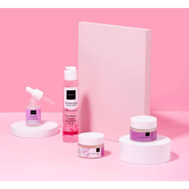 Scarlett Acne Cream satu paket hasil endorse