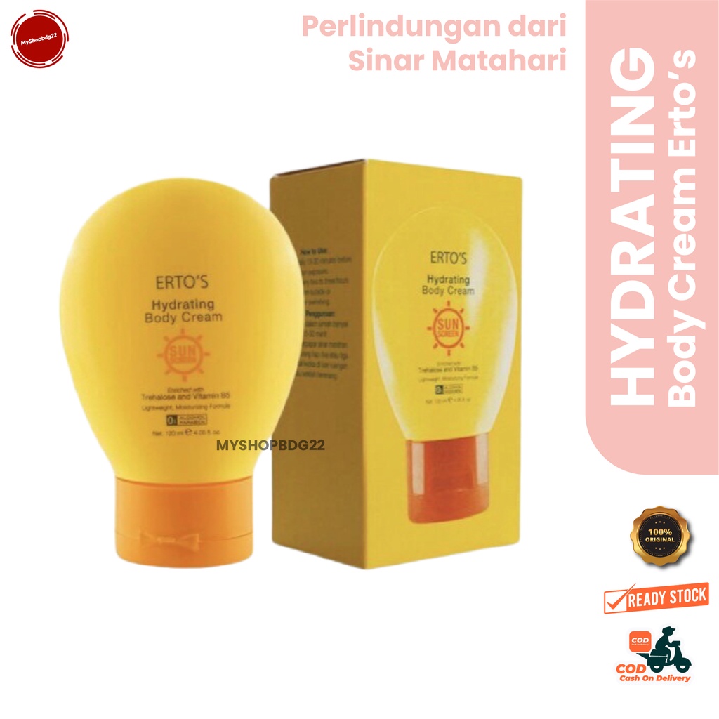 Hydrating Body Cream Ertos Perawatan Tubuh untuk Kulit Kering Bodycare For Dry Skin By Myshopbdg22