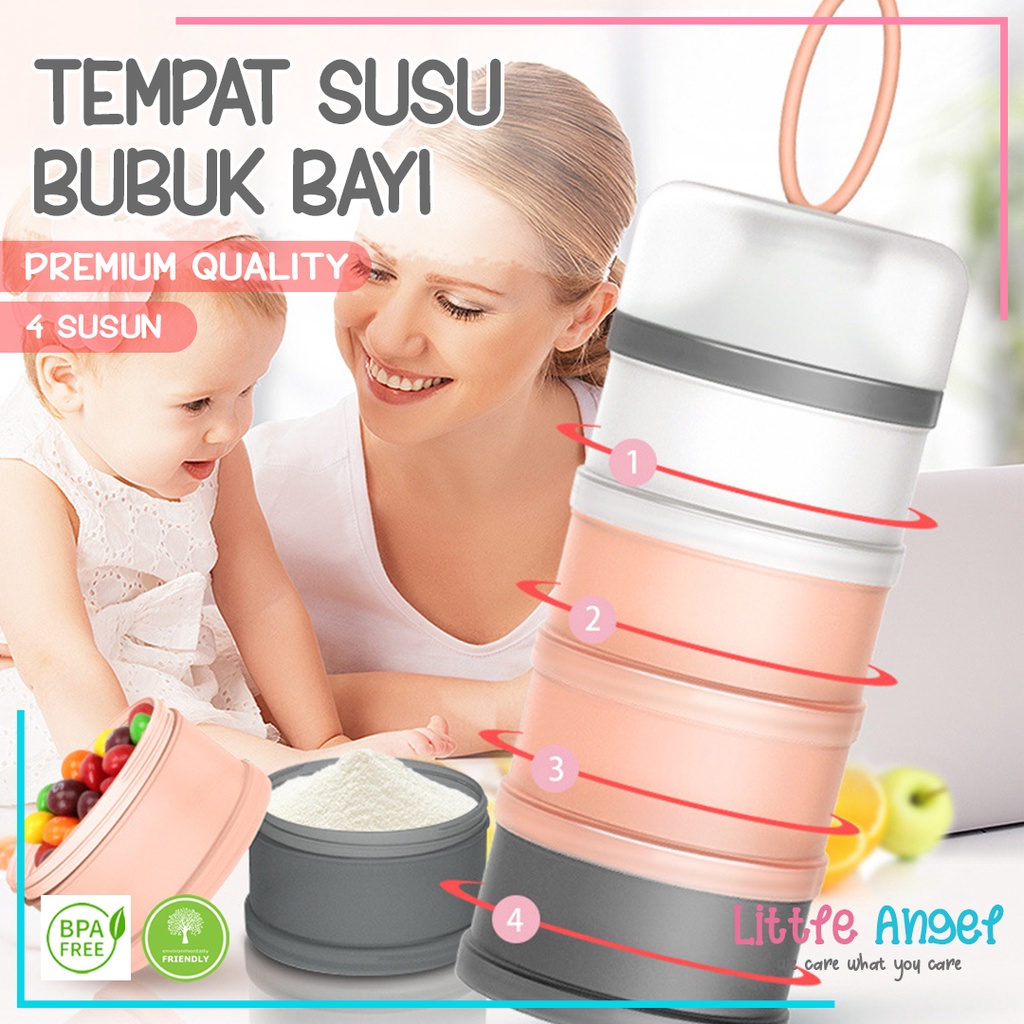 Kotak Tempat Susu Formula Bayi Wadah Dispenser Container Susu Bubuk Bayi Susun Traveling Milk Case