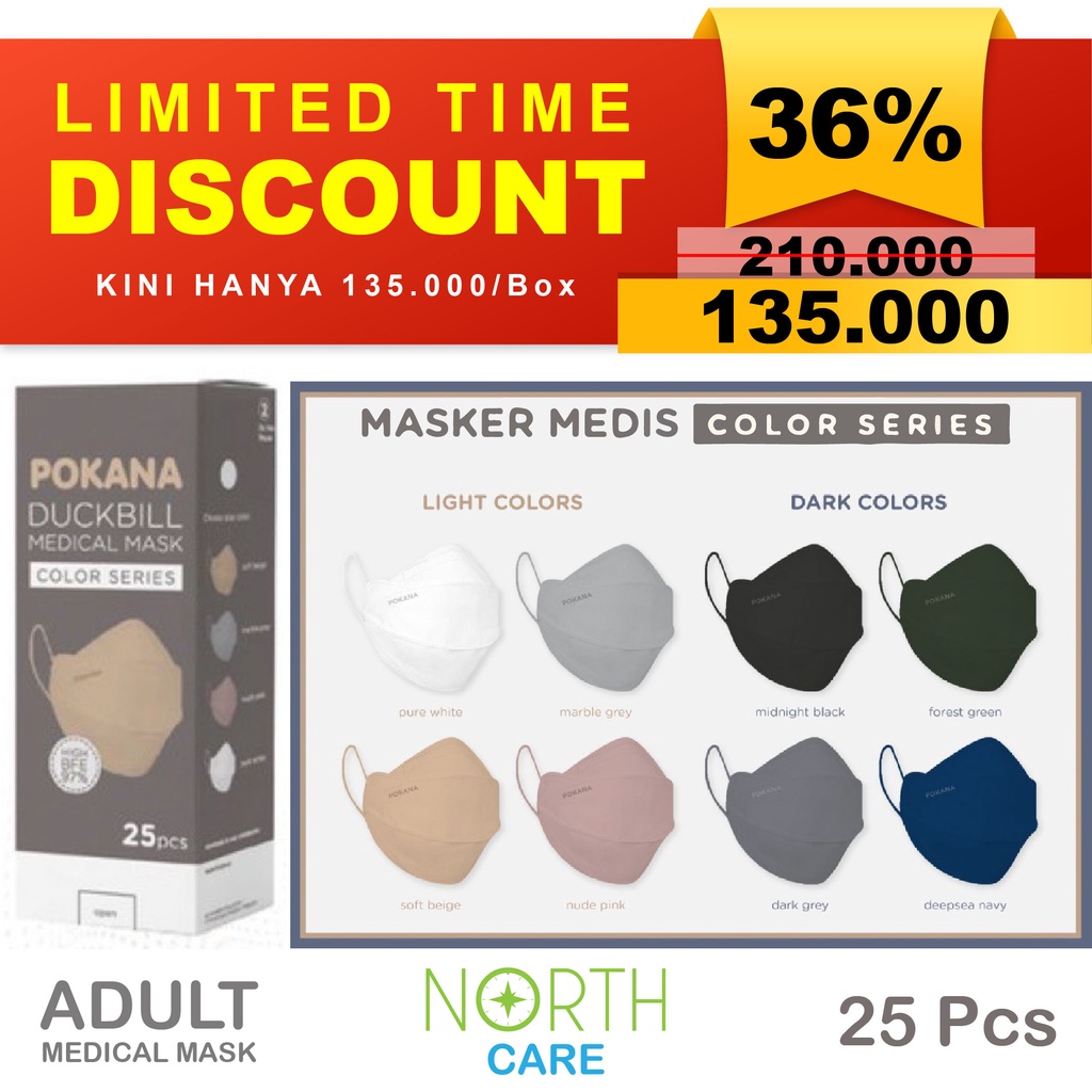 Masker Duckbill Pokana / Pokana Duckbill Medical Mask / Masker medis Pokana