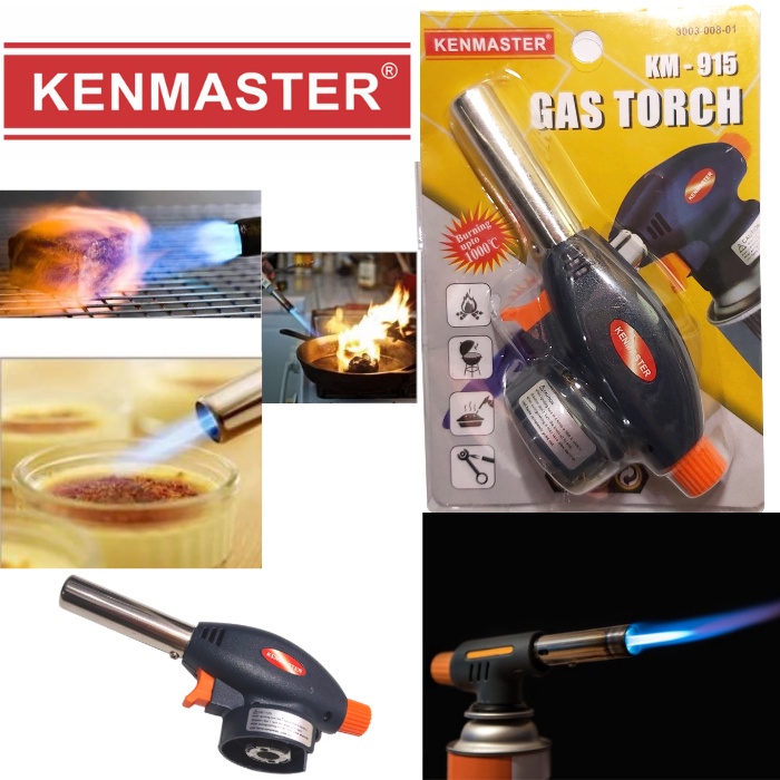 Portable Gas Torch KENMASTER - Flame Gun - BBQ Blow Torch - Korek Api Pematik Mancis Gas Butane Torch