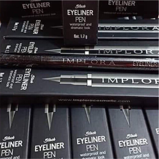 ( EYELINER ) IMPLORA EYE BLACK WATERPROOF / EYELINER IMPLORA terlaris