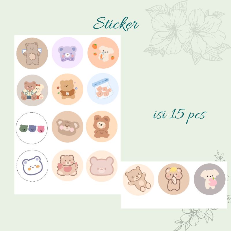 Bears Sticker | Sticker Murah | Cute Sticker | Cetak Sticker Murah