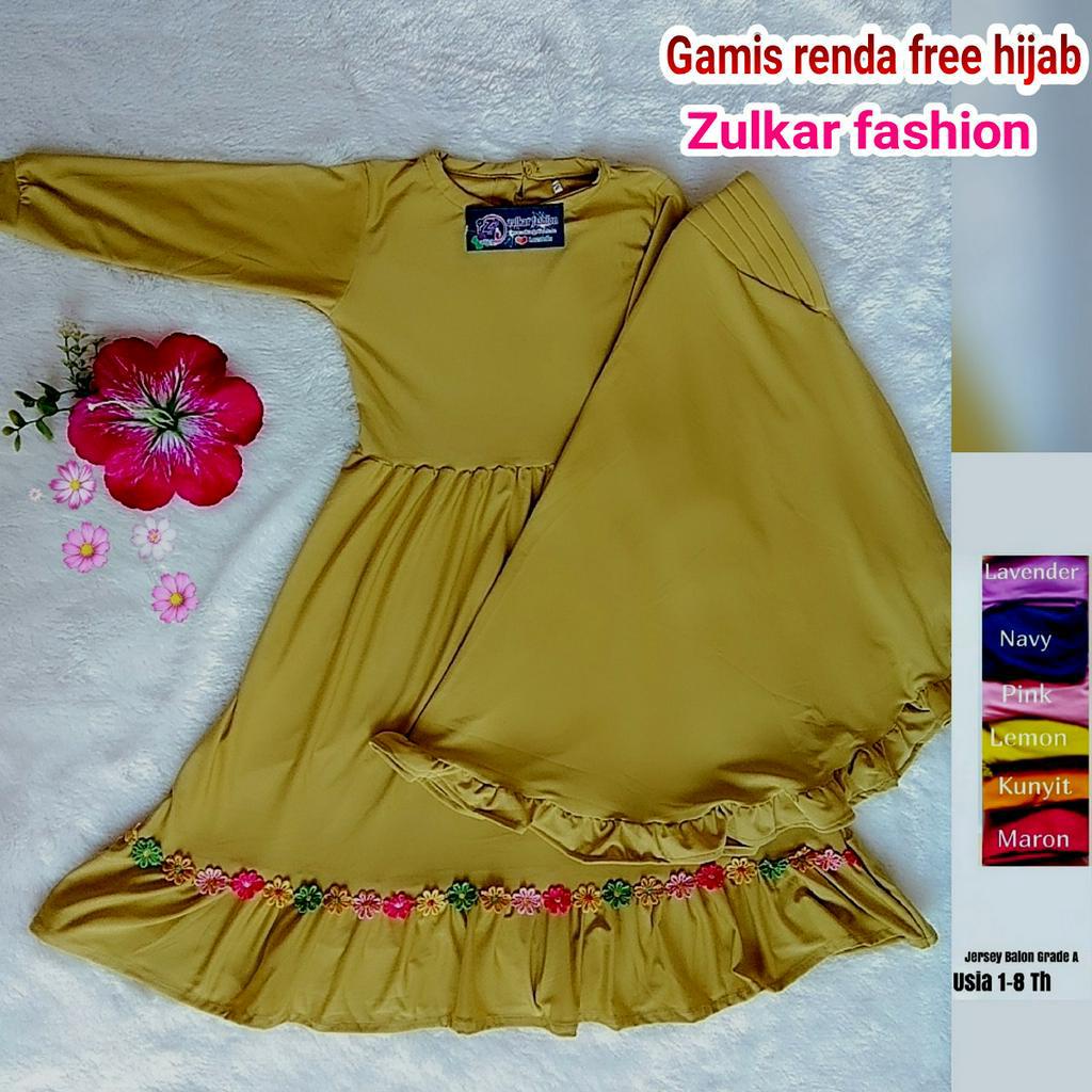 busana muslim SENJA Gamis+hijab modern anak umur 1 sampai 8 tahun RA