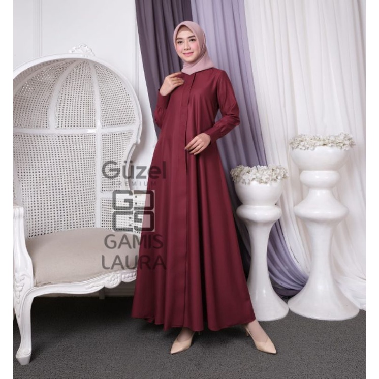 GUZEL_ORI GAMIS LAURA / GAMIS KATUN TOYOBO POLOS / DRESS TOYOBO  A LINE