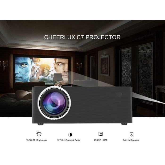 

Irled | Proyektor New C7 Cheerlux Mini Led Projector 1500 Lumens + Tv Tuner C6