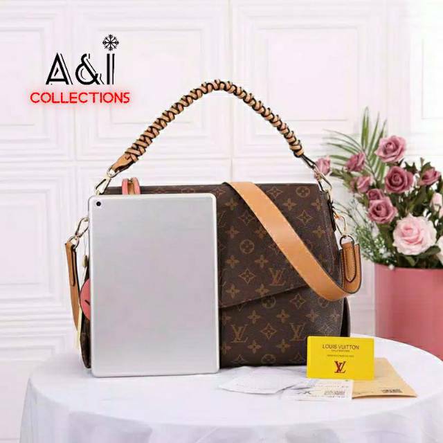 Bag Tas Import Berkualitas Selempang Top Handle Fashion Wanita LV Beaubourg Braided 53593 Large