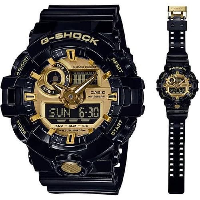CASIO G-SHOCK GA-710GB-1A / GSHOCK GA710GB-1A ORIGINAL  GARANSI RESMI