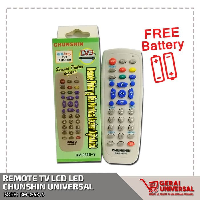 Langsung Order REMOTE/REMOT TV Digital / Receiver CHUNSHIN RM-056B+S UNIVERSAL terbaik