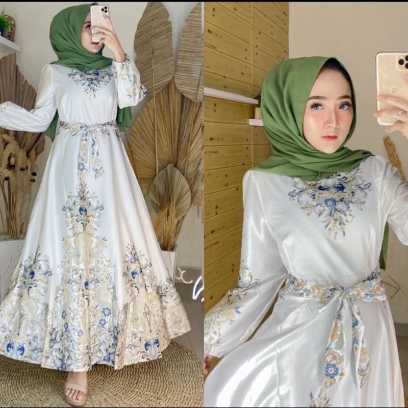 MAXI DRESS IMPORT WANITA KOREA MUSLIM ORIGINAL TF7